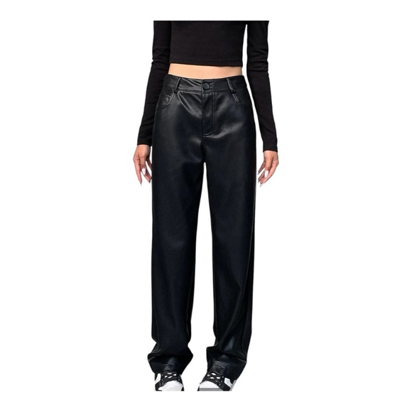 Commense-High waisted Faux Leather pants , Size Small, currently on website NWT - Picture 1 of 11